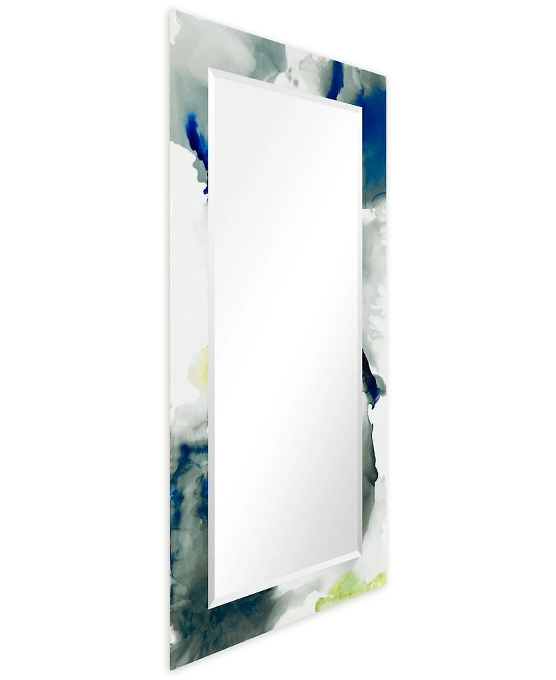 Empire Art Direct 'Ephemeral' Rectangular On Free Floating Printed Tempered Art Glass Beveled Mirror, 54" x 28"