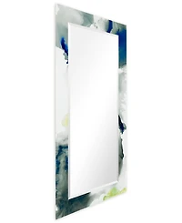 Empire Art Direct 'Ephemeral' Rectangular On Free Floating Printed Tempered Art Glass Beveled Mirror, 54" x 28"