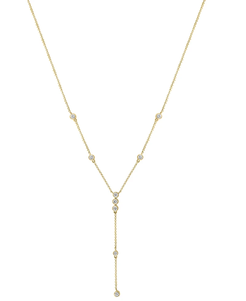 Effy Diamond Bezel 18" Lariat Necklace (1 ct. t.w.) in 14k Gold