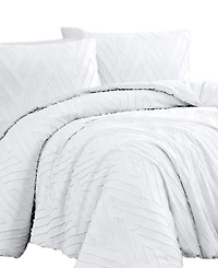 Southshore Fine Linens Chevron Clipped Jacquard 3-Pc. Comforter Set, King