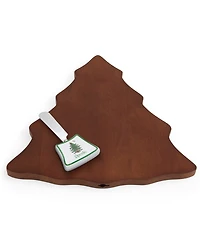 Spode Christmas Tree Wooden Cheese Board & Spreader