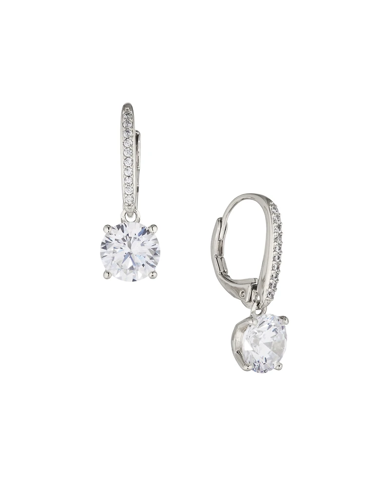 Eliot Danori Rhodium Plated Leverback Earrings, Created for Macy's
