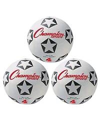 Champion Sports Rubber Soccer Ball, Set of 3
