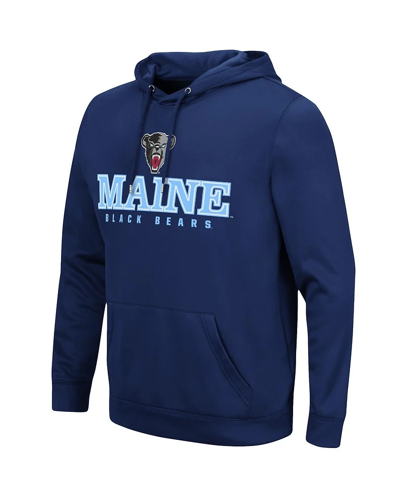 Men's Colosseum Navy Maine Black Bears Lantern Pullover Hoodie