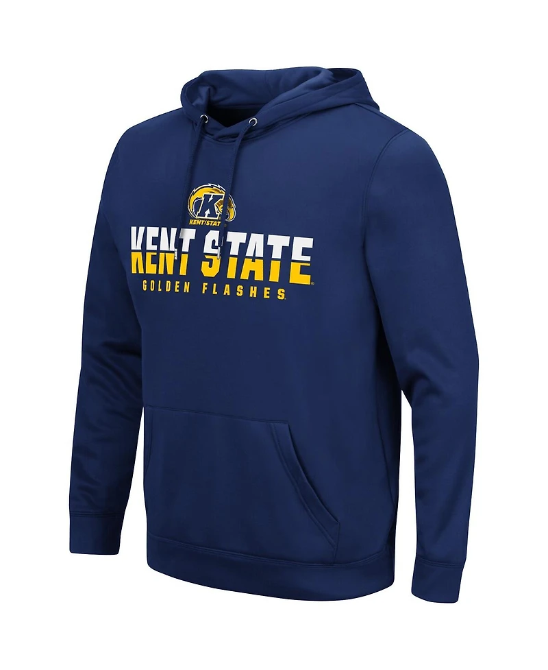 Men's Colosseum Navy Kent State Golden Flashes Lantern Pullover Hoodie