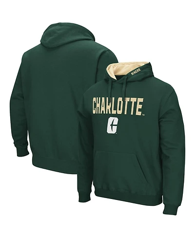 Men's Colosseum Charlotte 49ers Arch and Logo Pullover Hoodie