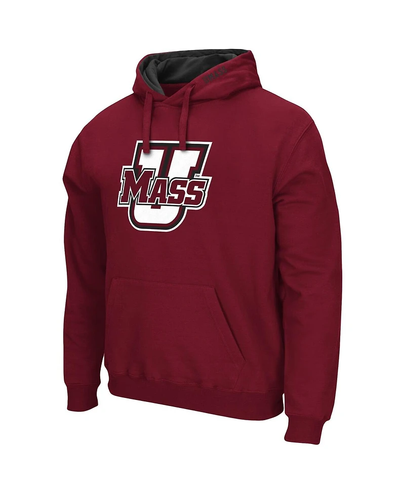 Colosseum Men's UMass Minutemen Arch and Logo Pullover Hoodie