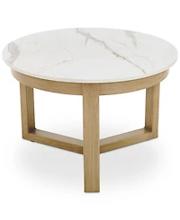 Reid Outdoor 23" Round Porcelain Top Nesting Table, Created for Macy's
