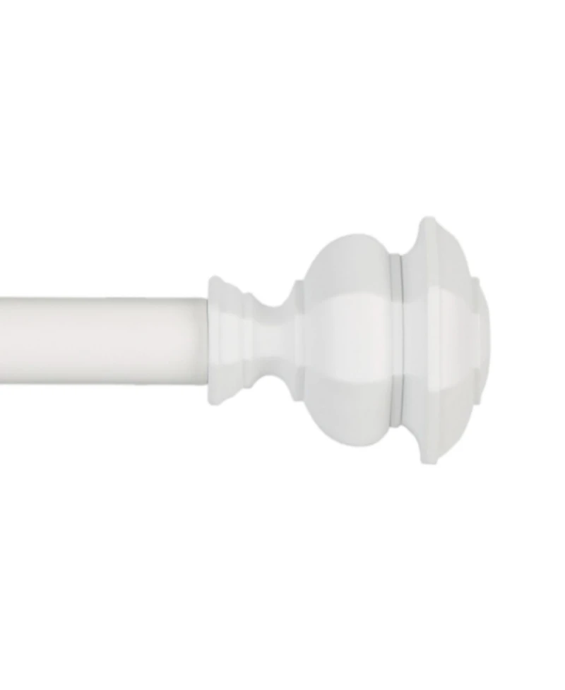 Lauren Ralph Welford 1" Adjustable Window Curtain Rod and Finial 23 Piece Set, 66"-120"