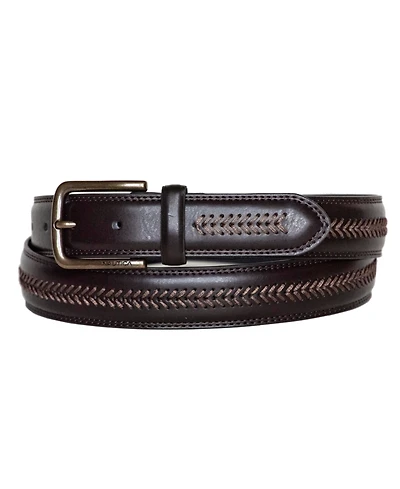 Nautica Men's Leather Belt with Lacing
