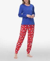 Ink+Ivy Women's Long Sleeve Crew Top with Jogger, Set of 2