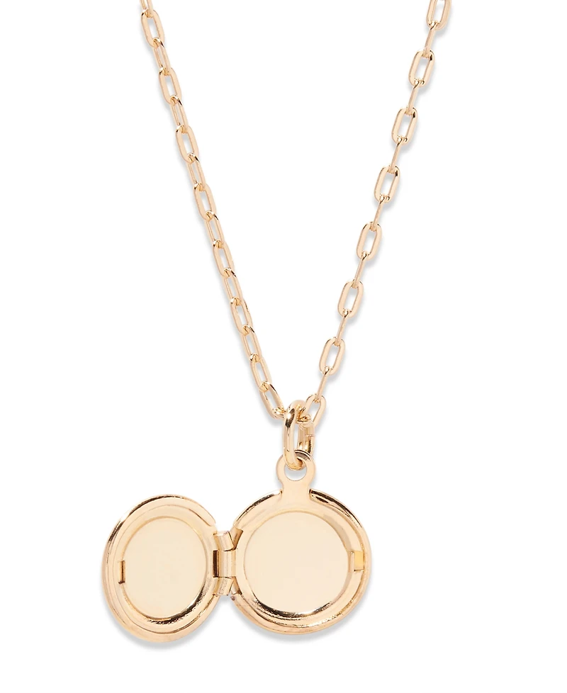 brook & york Isla Initial Petite Locket Necklace