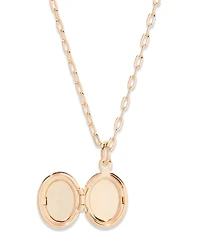 brook & york Isla Initial Petite Oval Locket Necklace