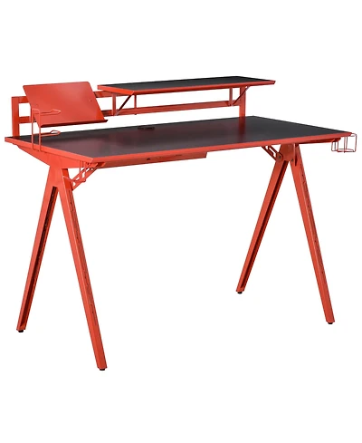 Homcom Steel eSports Pc Gaming Station with Cable Basket and Large Tabletop