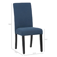 WestinTrends Upholstered Linen Fabric Dining Chair