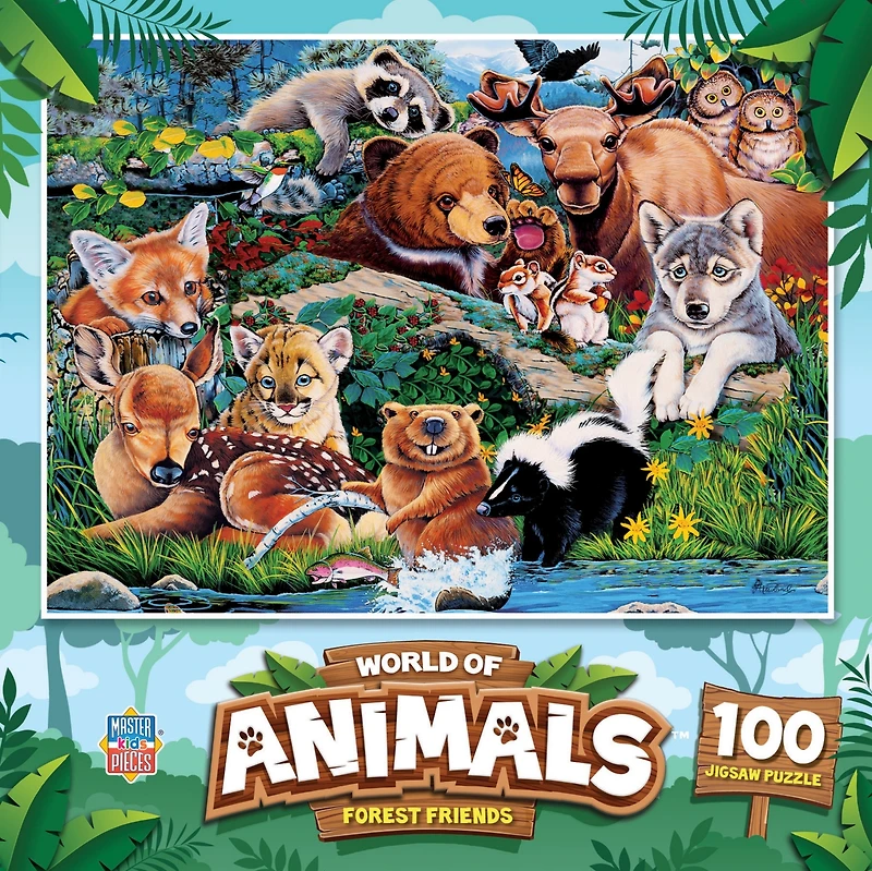 Masterpieces World of Animals - Forest Friends 100 Piece Jigsaw Puzzle