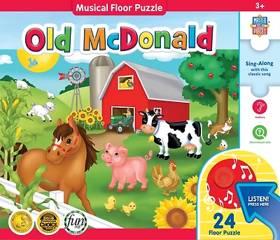 Masterpieces Old McDonald - 24 Piece Musical Floor Jigsaw Puzzle
