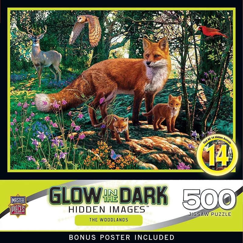 MasterPieces Hidden Images - The Woodlands 500 Piece Jigsaw Puzzle