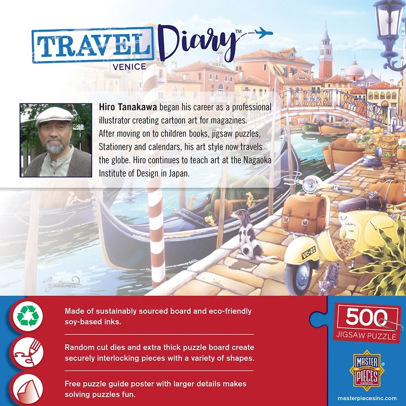 Masterpieces Travel Diary - Venice 500 Piece Jigsaw Puzzle for Adults