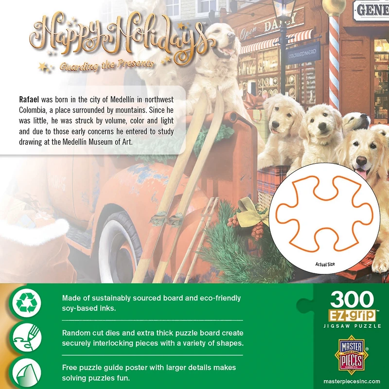 MasterPieces Happy Holidays - Guarding the Presents 300 Piece Ez Grip Puzzle