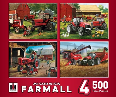 MasterPieces 500 Piece Jigsaw Puzzle for Adults - Farmall 4-Pack