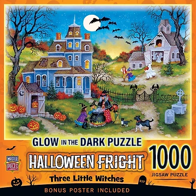 MasterPieces Glow in the Dark - Three Little Witches 1000 Piece Puzzle
