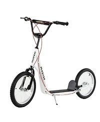 Aosom Youth Scooter Kick Scooter Front and Rear Dual Brakes,