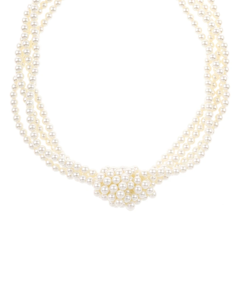 Charter Club Imitation Pearl Knotted Multi-Row Strand Necklace, 19" + 2" extender, Created for Macy's