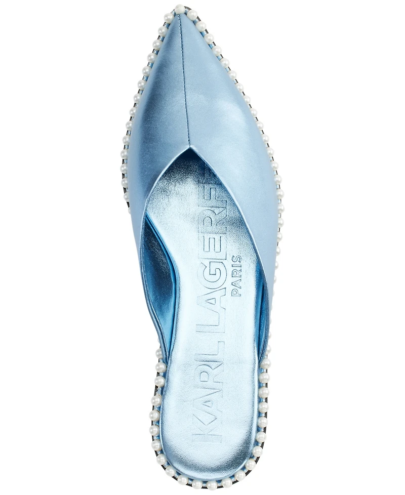 Karl Lagerfeld Paris Women's Vyra Slip-On Mule Flats