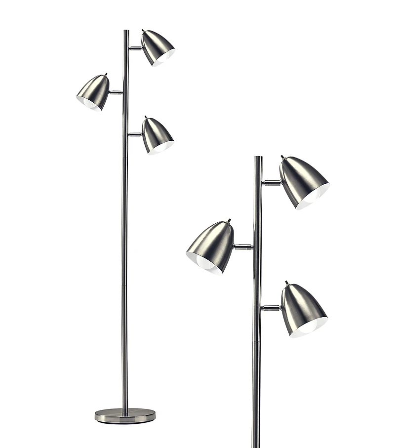 Jacob 64" Led Tree Floor Lamp with 3 Rotating Adjustable Heads