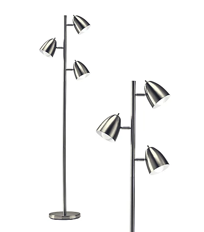 Jacob 64" Led Tree Floor Lamp with 3 Rotating Adjustable Heads