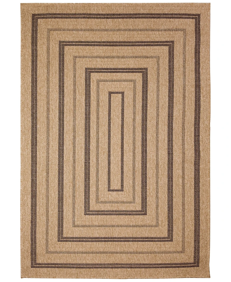 Liora Manne' Sahara Multi Border 3'3" x 4'11" Outdoor Area Rug