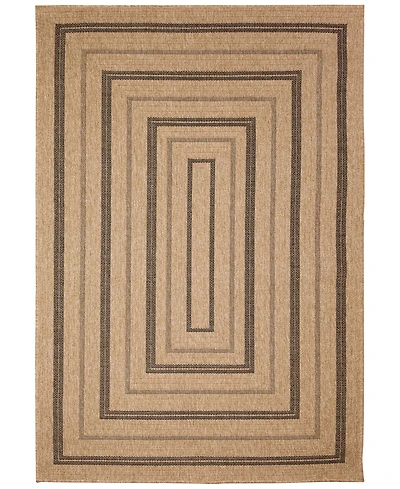 Liora Manne' Sahara Multi Border 3'3" x 4'11" Outdoor Area Rug