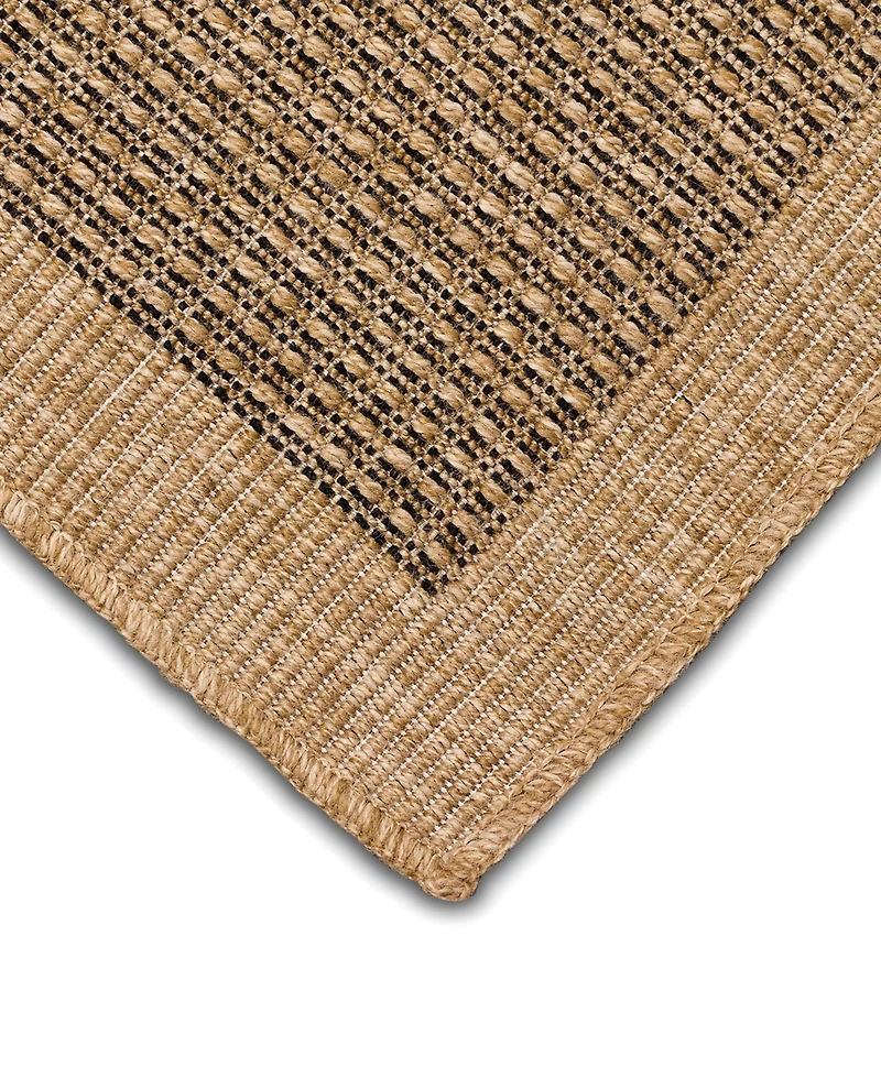 Liora Manne' Sahara Texture Border 7'10" x 9'10" Outdoor Area Rug