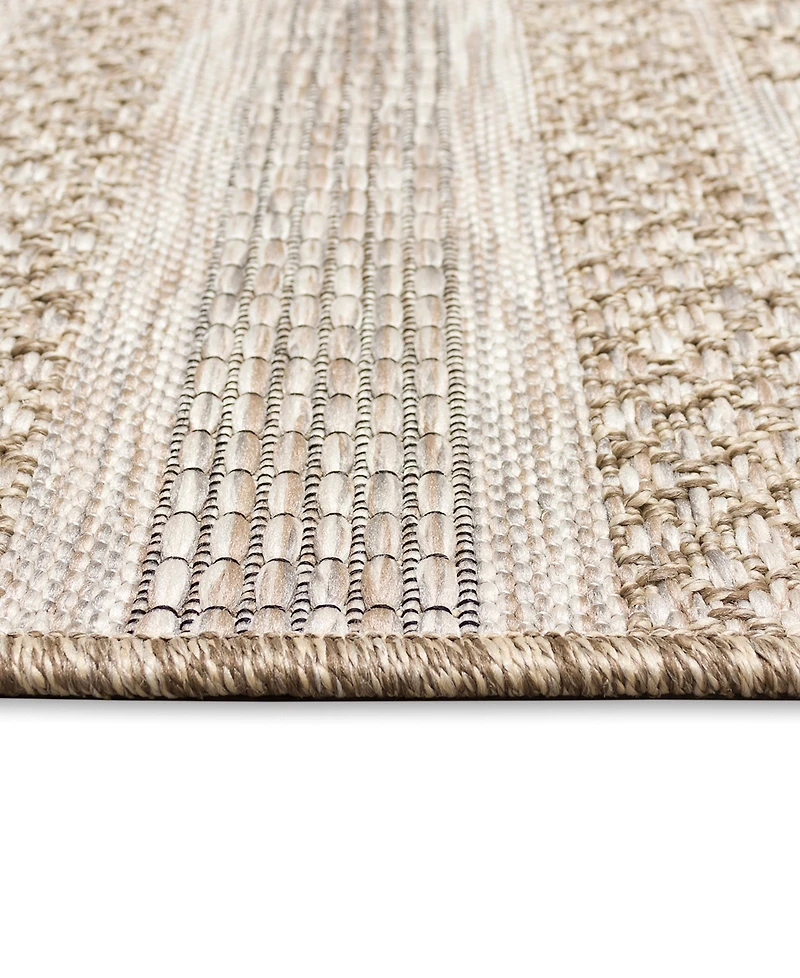 Liora Manne' Orly Stripe 6'6" x 9'3" Outdoor Area Rug