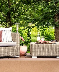 Liora Manne' Sahara Texture Border 7'10" x 9'10" Outdoor Area Rug