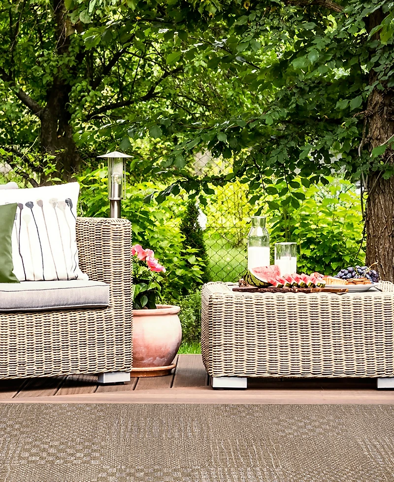 Liora Manne' Orly Patchwork 3'3" x 4'11" Outdoor Area Rug