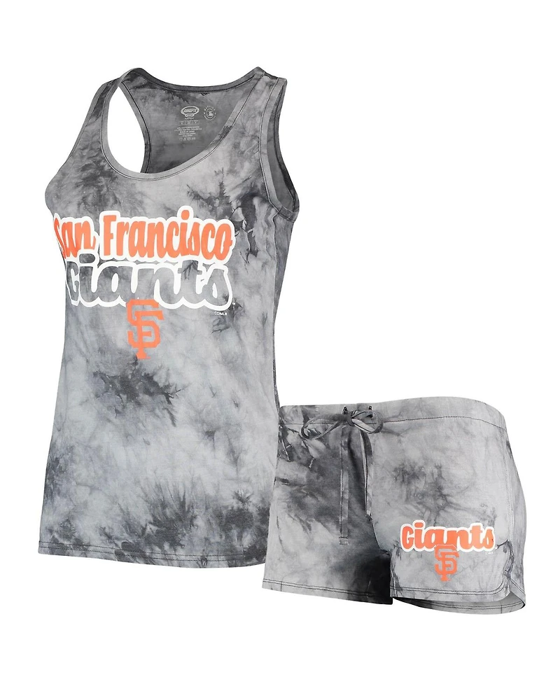 Women's Concepts Sport Charcoal San Francisco Giants Billboard Racerback Tank Top and Shorts Set