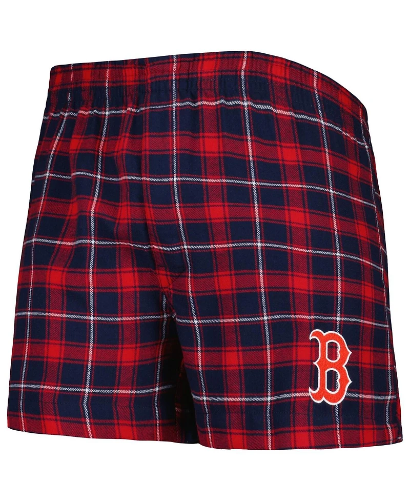 Men's Concepts Sport Navy, Red Boston Sox Ledger Flannel Boxers