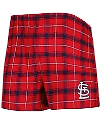 Men's Concepts Sport Red, Navy St. Louis Cardinals Ledger Flannel Boxers