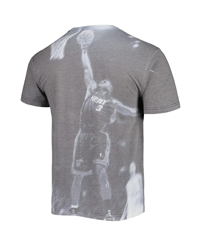 Men's Mitchell & Ness Dwyane Wade Gray Miami Heat Above The Rim Sublimated T-shirt