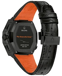 Bulova x Marc Anthony Men's Chronograph Precisionist Black Leather Strap Watch 45mm - Limited Edition