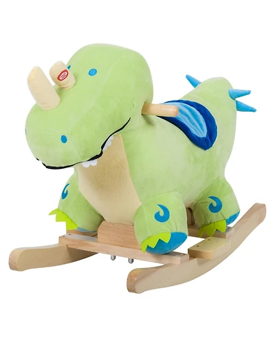 Qaba Rocking Horse Dinosaur Rocker with Realistic Sounds