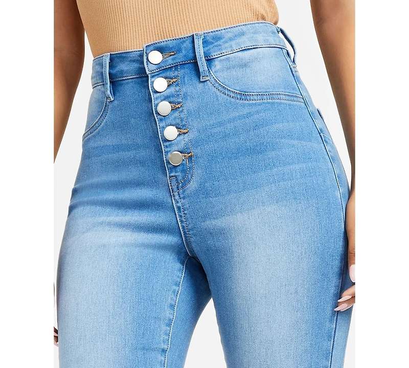 Dollhouse Juniors' 5-Button High Waisted Curvy Skinny Jeans