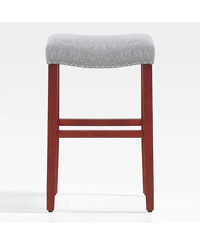 WestinTrends 29" Upholstered Backless Saddle Seat Bar Stool