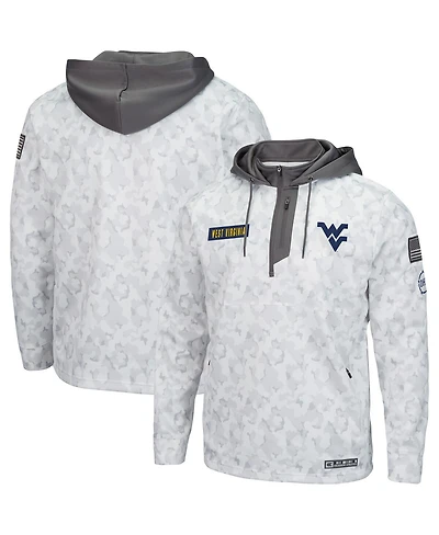 Men's Colosseum Arctic Camo West Virginia Mountaineers Oht Military-inspired Appreciation Quarter-zip Hoodie