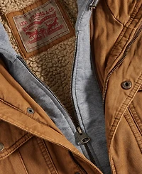 Levi's Men's Sherpa Lined Two Pocket Hooded Trucker Jacket