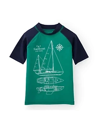 Hope & Henry Toddler Boys Short Sleeve Rash Guard