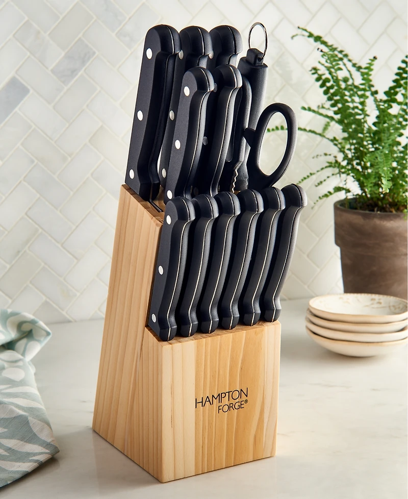 Hampton Forge 14 Piece Brighton Block Cutlery Set