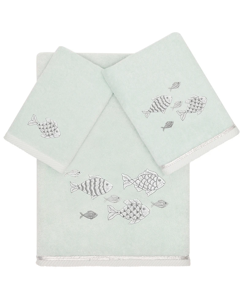 Linum Home Turkish Cotton Figi Embellished -Pc. Bath Towel Set